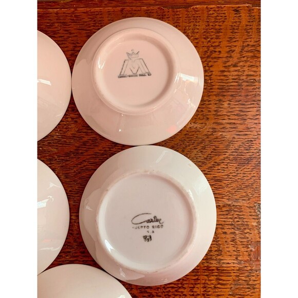 5X Set Homer Laughlin USA Green Field Condiment/Dipping Bowls VTG Caribe Mcnicol - Picture 8 of 10